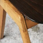 Rare lot de chaises vintage en bois signées Thonet gentlemen designers