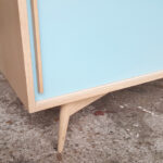 ENFILADE SCANDINAVE TV BAS, chene clair, bleu - France - scandinave