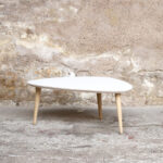 TABLE BASSE TRIPODE GIGOGNE - esprit vintage - pieds compas