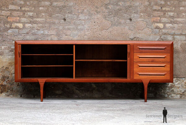 Enfilade scandinave vintage en teck, années 60, Danemark gentlemen designers