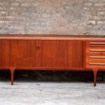 Enfilade scandinave vintage en teck, années 60, Danemark gentlemen designers