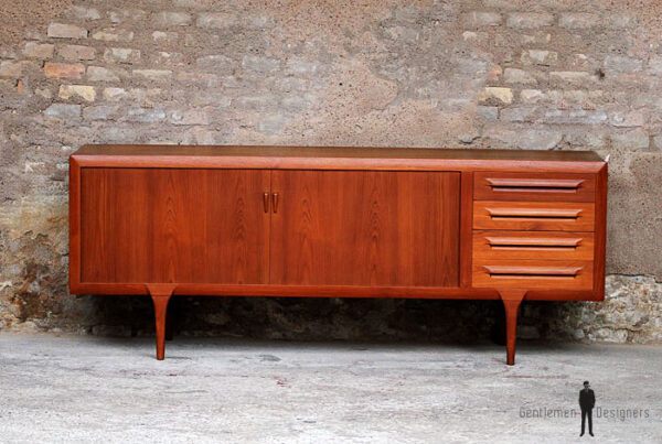 Enfilade scandinave vintage en teck, années 60, Danemark gentlemen designers