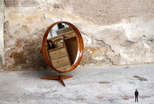 Miroir pivotant scandinave années 60, design Luxus, Kristiansson gentlemen designers