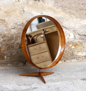 Miroir pivotant scandinave années 60, design Luxus, Kristiansson gentlemen designers