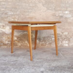 Table Carree Rallonge Papillon Vintage Chene Pieds Compas