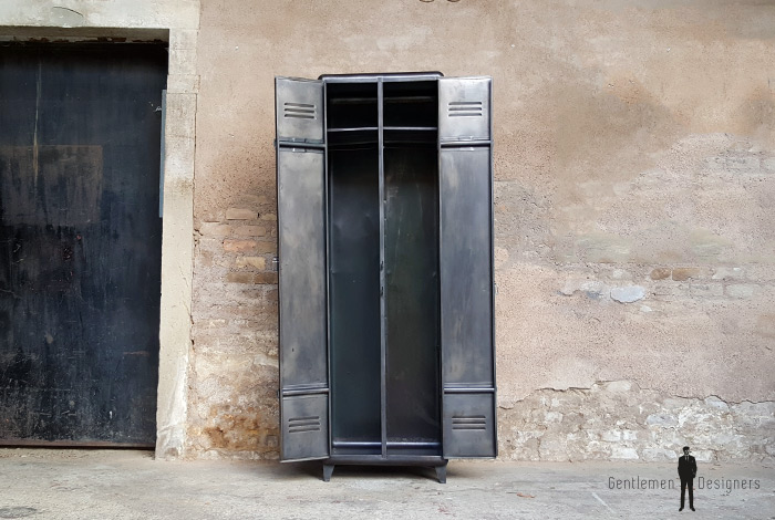 Armoire deux portes, vestiaire, rangement en métal, style indus Gentlemen Designers