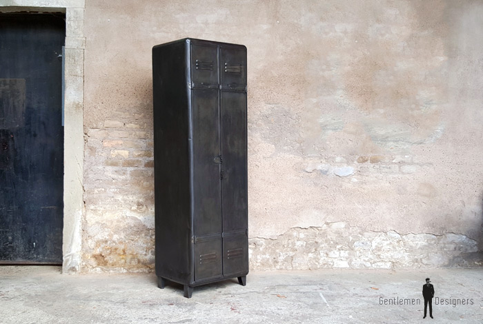Armoire deux portes, vestiaire, rangement en métal, style indus Gentlemen Designers