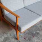 Canapé scandinave vintage, tissu Kvadrat, rénové Gentlemen Designers