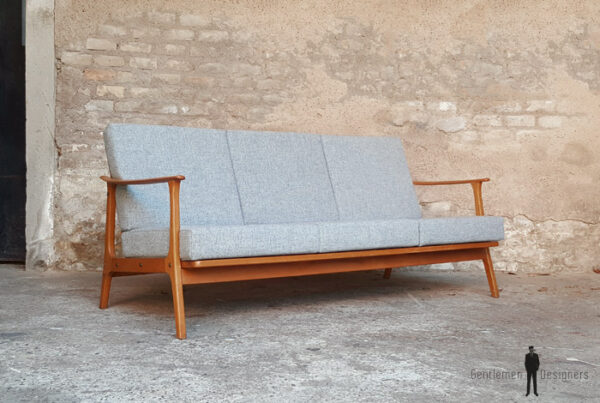 Canapé scandinave vintage, tissu Kvadrat, rénové Gentlemen Designers