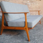 Canapé scandinave vintage, tissu Kvadrat, rénové Gentlemen Designers