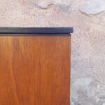 Enfilade vintage scandinave, teck, poignées noires