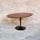 Table_teck_massif_birmanie_ovale_pied_noir_tulipe_sur_mesure_vintage_unique_original_gentlemen_designers_strasbourg_paris_alsace_handschuheim_bas-rhin_france-vignette