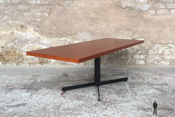Table Basse Ilse Mobel Plateau Teck Hauteur Reglable Pieds