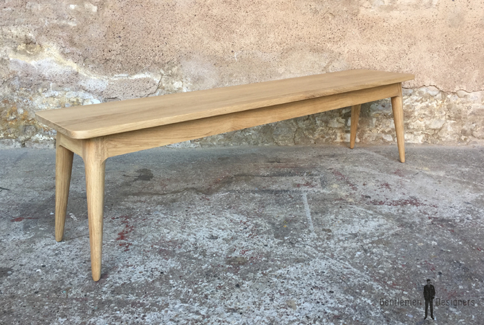 Banc Sur Mesure Compose Uniquement De Chene Massif Local
