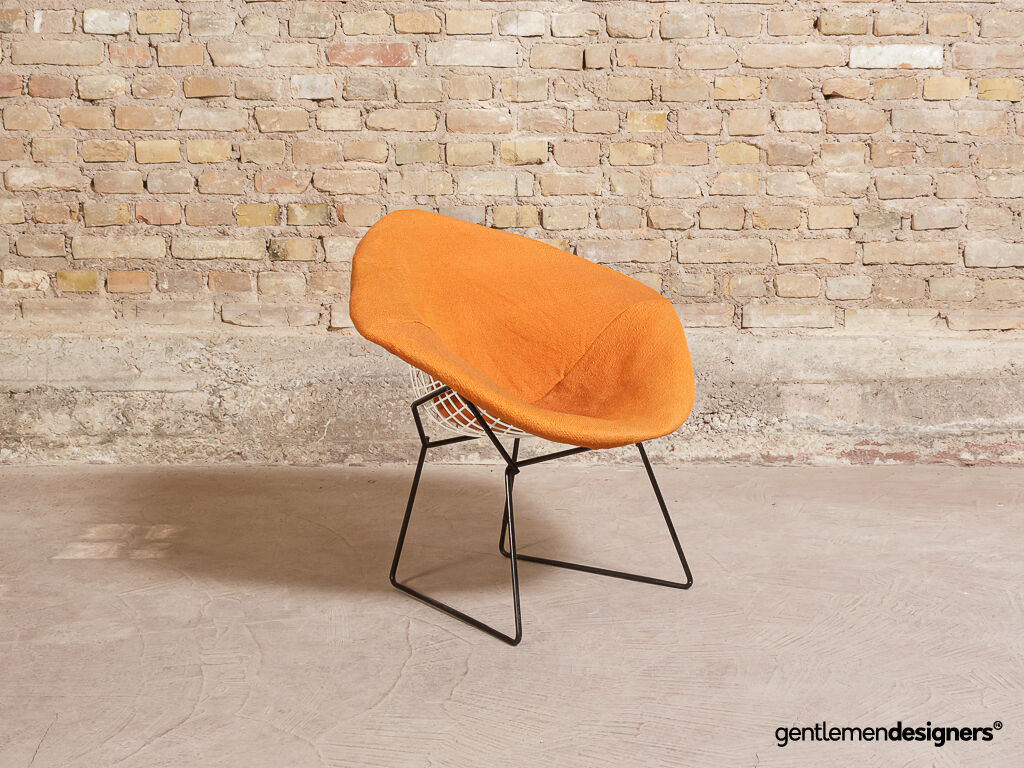 Fauteuil Diamond Chair Harry Bertoia pour Knoll since 1952 noir