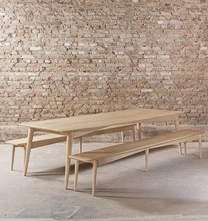 Table à manger rectangle en chêne massif jusqu'à 14 couverts