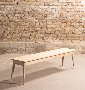 banc sur mesure en chêne massif
