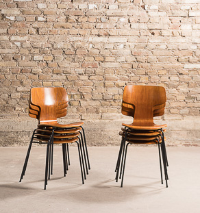 Lot de 8 chaises Hammer modèle 3103 par Arne Jacobsen pour Fritz Hansen, 1974