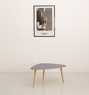 Table basse format classique + stratifié bleu nuit (90x60cm)