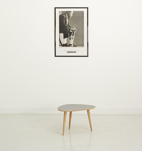 Table basse format classique gris cendré (60x40cm)