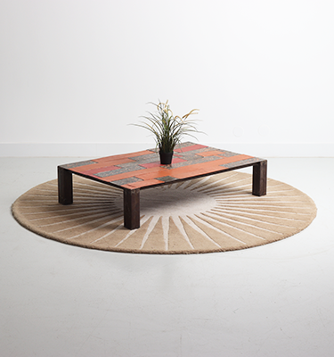 Table basse colorée vintage en métal