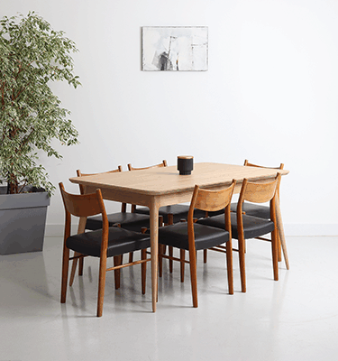 Table à manger avec allonges centrales