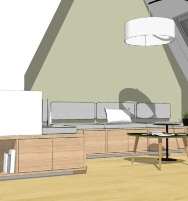 banquette sur mesure avec rangements intégrés