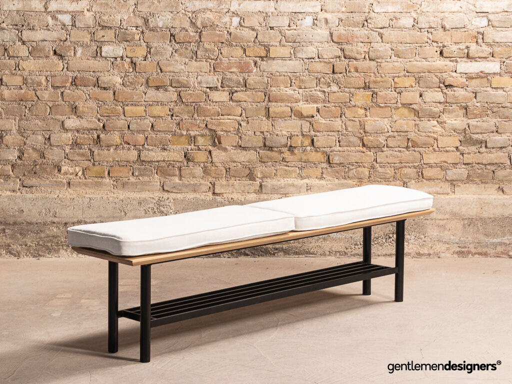 banc bois et metal sur mesure