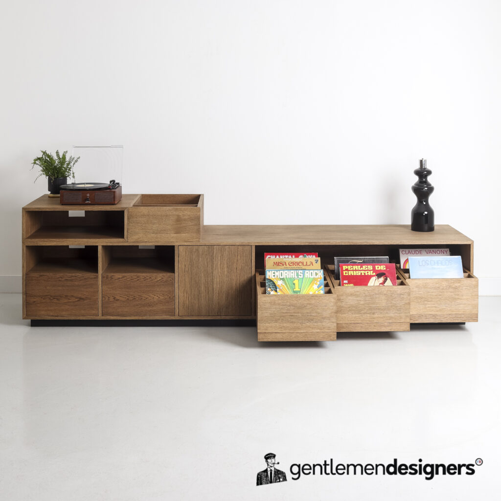 Meuble vinyle et platine sur mesure