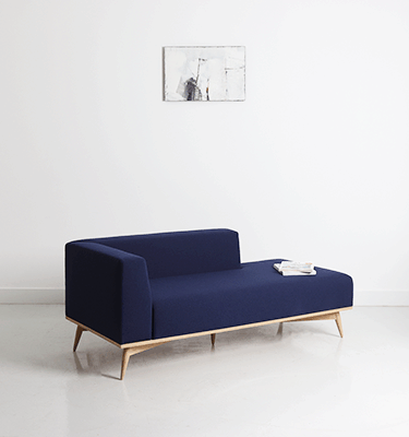 méridienne sur mesure bleu marine