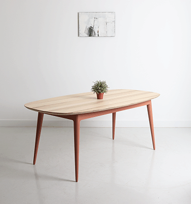 table à manger avec allonges centrales sur mesure
